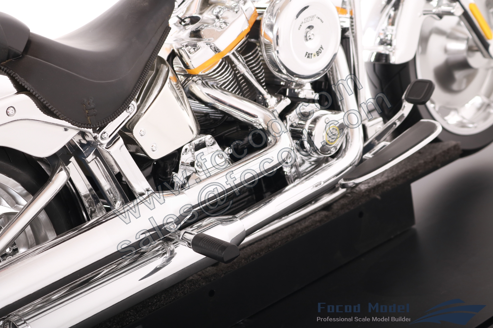 custom made model of Harley-Davidson Fat Boy Gray Ghost 2025 motorcycle